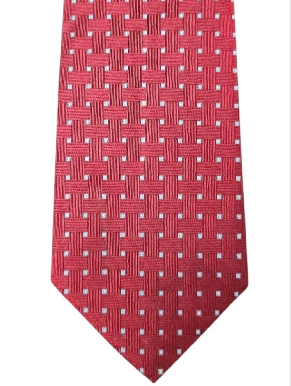 Brooks Brothers Red Dot 100% Silk Mem's Tie Woven In Italy